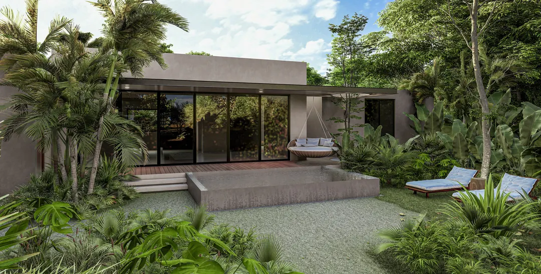 Exterior of the type A villa