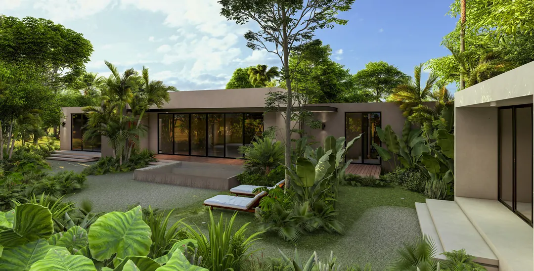 Exterior of the type B villa