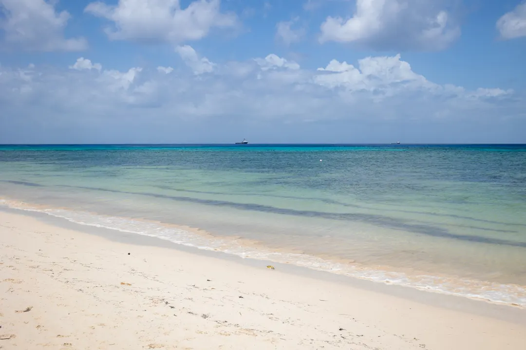 La costa occidental de Cozumel, frente al arrecife