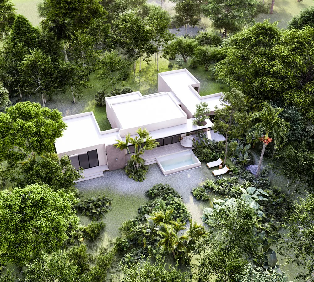 Render de la villa tipo a, por dentro, vista 4