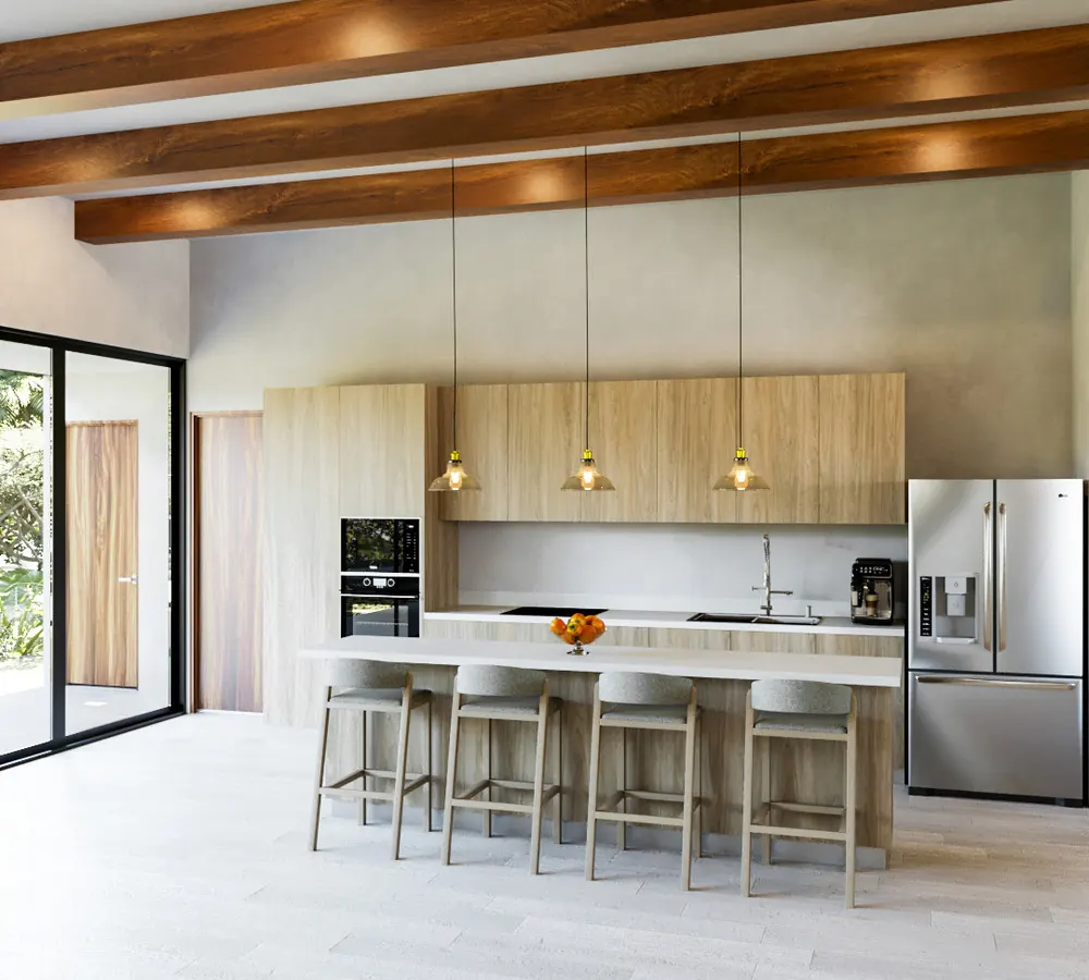 Render de la villa tipo b, por dentro, vista 5