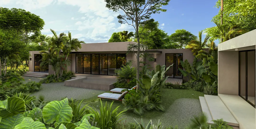 Exterior de la villa tipo B